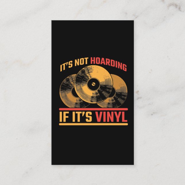 Retro Vinyl Record Music Electro Turntable DJ Visitenkarte (Vorderseite)