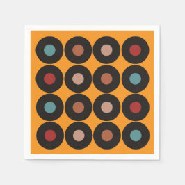 Retro Vinyl Record Music Geburtstagsparty Serviette