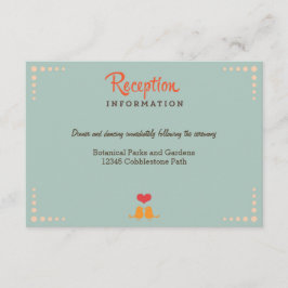 Retro Vinyl Record Orange Sky Blue Wedding Insert