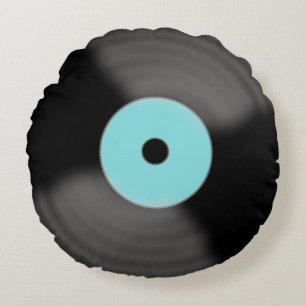 Retro Vinyl Record Pillow Rundes Kissen