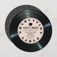 Retro Vinyl Record Rosa Abschluss