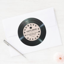Retro Vinyl Record Rosa Abschluss