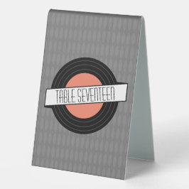 Retro Vinyl Record Table Zelt Sign Tischaufsteller