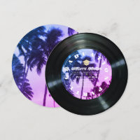 Retro Vinyl Record Tropical Palm Tree Abschluss