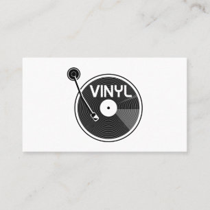 Retro Vinyl Record-Turntable Visitenkarte