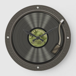 Retro Vinyl Record Wall Clock Große Wanduhr