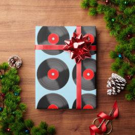Retro Vinyl Record Wrapping Paper Geschenkpapier