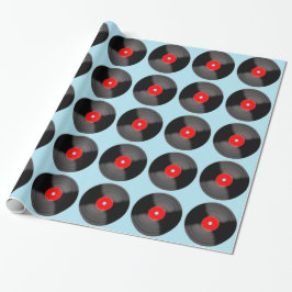 Retro Vinyl Record Wrapping Paper Geschenkpapier
