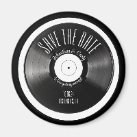 Retro-Vinyl-Schallplatte schwarz Save the Date Ver