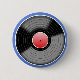 Retro-Vinyl-Schallplatten-Anstecker Button