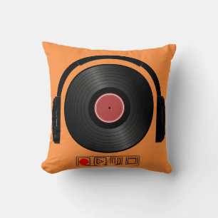Retro-Vinyl-Schallplatten-Kopfhörer-Musik-Kissen Kissen