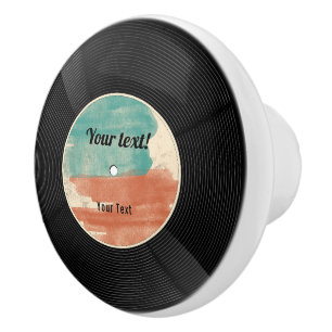 Retro-Vinyl-Schallplatten-Musik-Album Keramikknauf