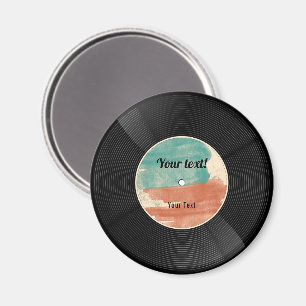 Retro-Vinyl-Schallplatten-Musik-Album  Magnet