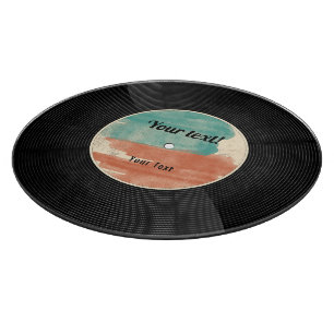 Retro-Vinyl-Schallplatten-Musik-Album Schneidebrett