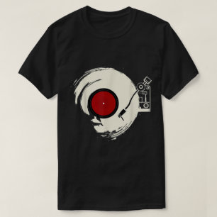 Retro-Vinyl-Schallplattenspieler-Design T-Shirt