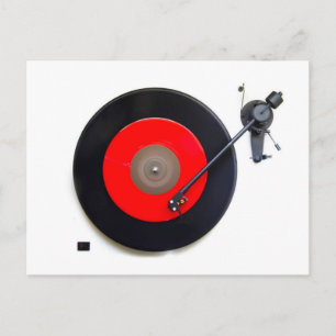 Retro Vinyl Turntable Postkarte