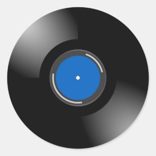 Retro Vinylalbum-Aufzeichnungs-Aufkleber Runder Aufkleber