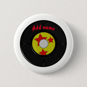 Retro Vinylaufzeichnung Button