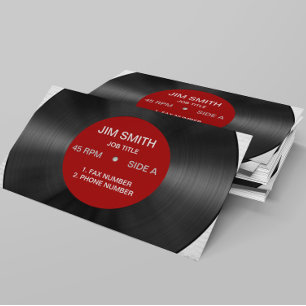 Retro Vinylaufzeichnungs-generische Visitenkarte