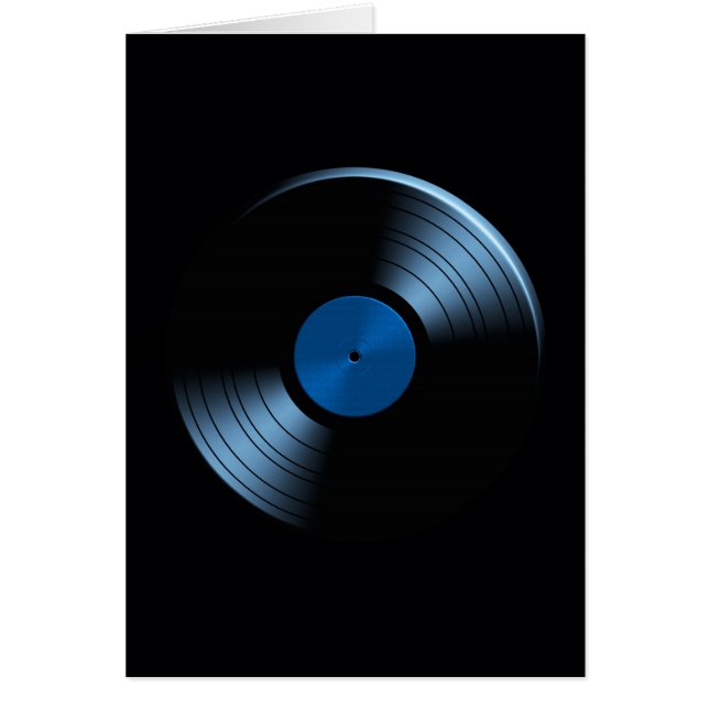 Retro VinylRekordalbum im Blau (Vorne)