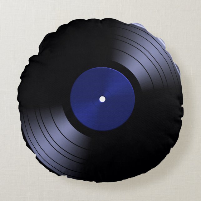 Retro Vinylrekordalbum-Wohngestaltung-Kissen Rundes Kissen (Vorderseite)