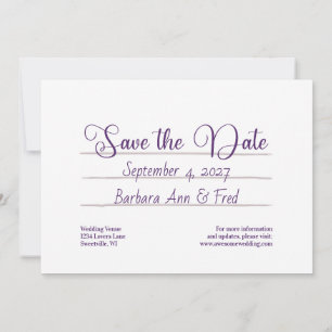 Retro Violet Vibes Kassettenband Save the Date