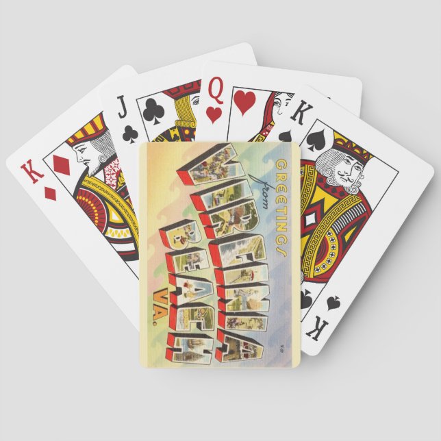 Retro Virginia Beach Spielkarten (Rückseite)