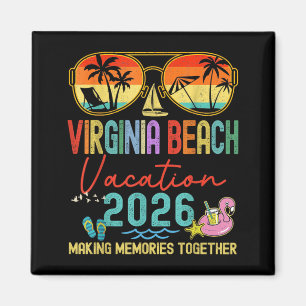 Retro Virginia Beach Urlaub 2026 Erinnerungen Magnet