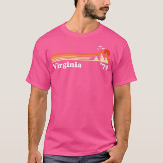 Retro Virginia Bergsee-Zauber Camping Staat Souv T-Shirt
