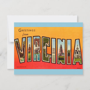 Retro-Virginia-Postkarte Postkarte