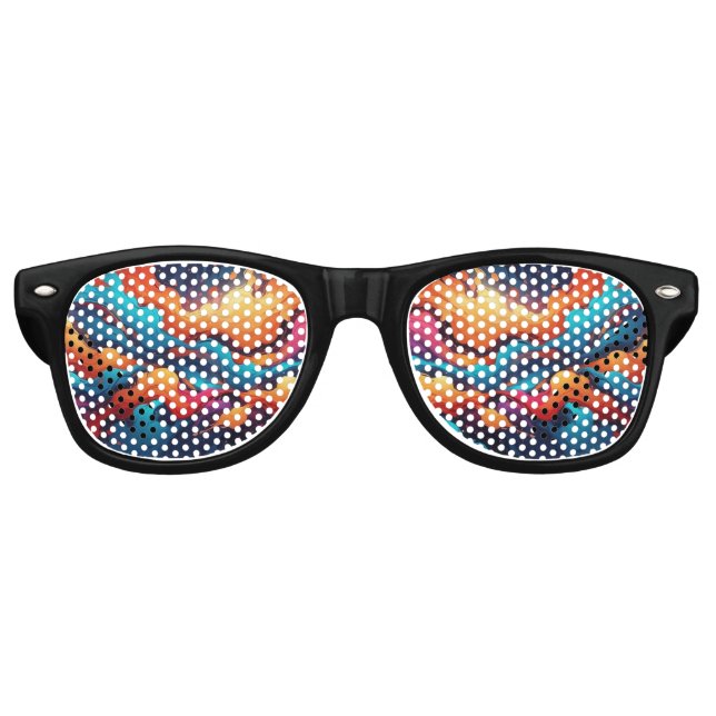 Retro Vision Classic Multicolor Pop Art Sonnenbril Partybrille (Vorderseite)