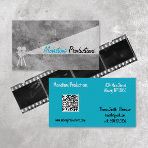 Retro-Visitenkarte für die Filmproduktion Visitenkarte