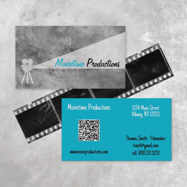 Retro-Visitenkarte für die Filmproduktion Visitenkarte (Von Creator hochgeladen)
