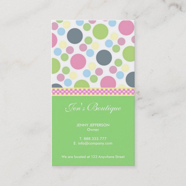 Retro Visitenkarten Visitenkarte (Vorderseite)