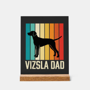 Retro Vizsla Vater Hund Silhouette Acrylschild
