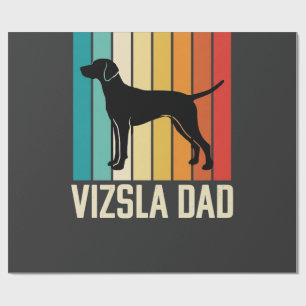 Retro Vizsla Vater Hund Silhouette Geschenkpapier
