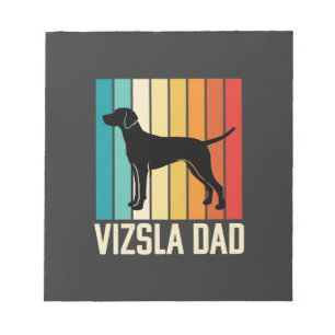 Retro Vizsla Vater Hund Silhouette Notizblock