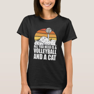 Retro-Volleyball-Feline-Vball-Strand  Vintage-Voll T-Shirt