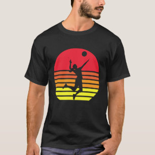 Retro Volleyball Girl Silhouette T-Shirt