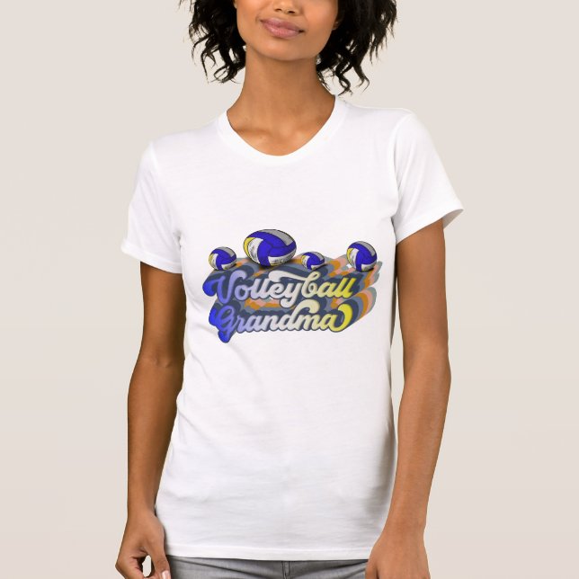 Retro Volleyball Oma Sublimation T-Shirt (Vorderseite)