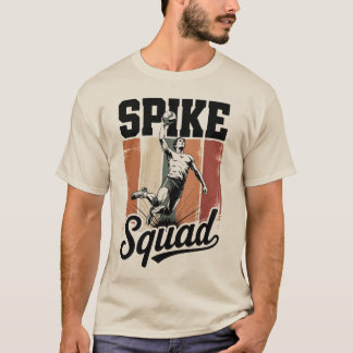 Retro-Volleyball-Spike-Mannschaft T-Shirt