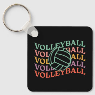 Retro-Volleyball-Sport Schlüsselanhänger