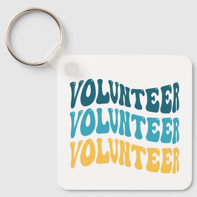 Retro Volunteer Schlüsselanhänger (Vorderseite)