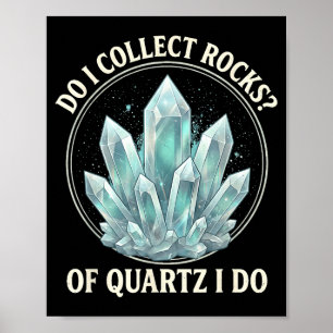 Retro von Quarz für Steinsammler Geodenjäger Poster