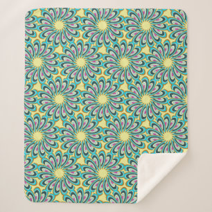 Retro Vortex Petal Burst Muster Sherpadecke