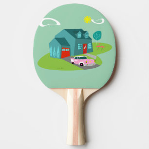 Retro Vorurban House Ping Pong Paddle Tischtennis Schläger