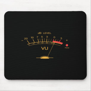 Retro-Vu-Meter Vintage Audio-Ingenieur Aufnahme Mi Mousepad
