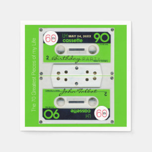 Retro W Audiotape 60. Geburtstagsparty PPN Serviette