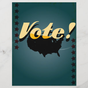 Retro-Wahlplakat Flyer