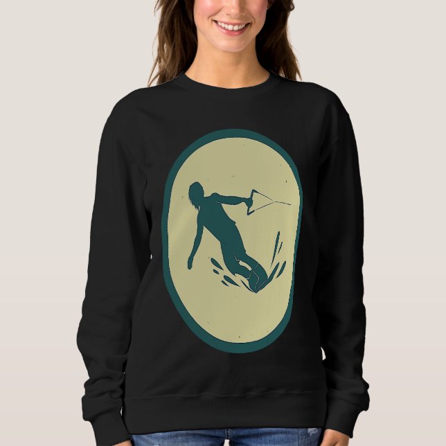 Retro Wakeboarding Vintage Extreme Summer Water Sp Sweatshirt (Vorderseite)